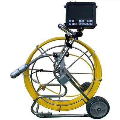 Miniature Tilt Remote Control Device For Sewer Pipe Inspection Camera To Push Endoscope Rod